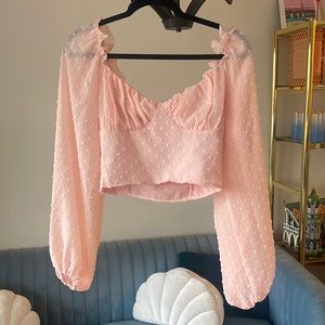 Pink Bustier Top PRETTYLITTLETHING
